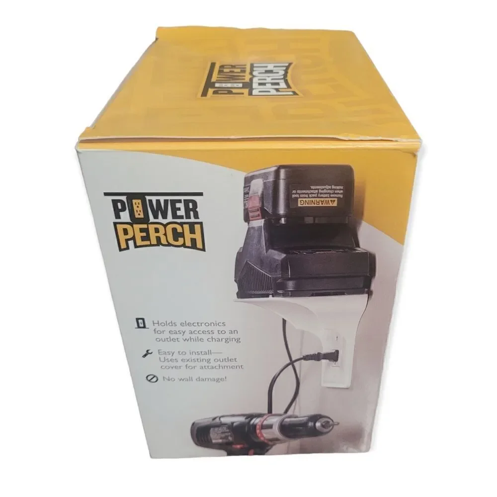2pk power perch outlet storage shelf